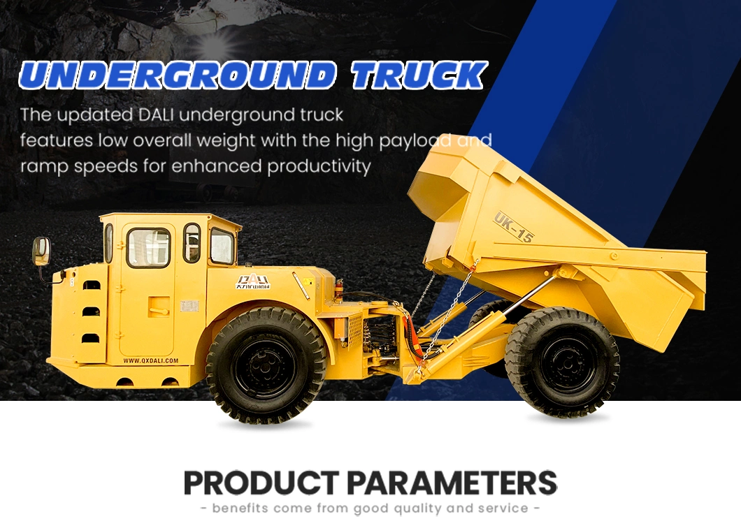 15ton Payload Heavy Load Low Profile Underground Mining Dump Truck